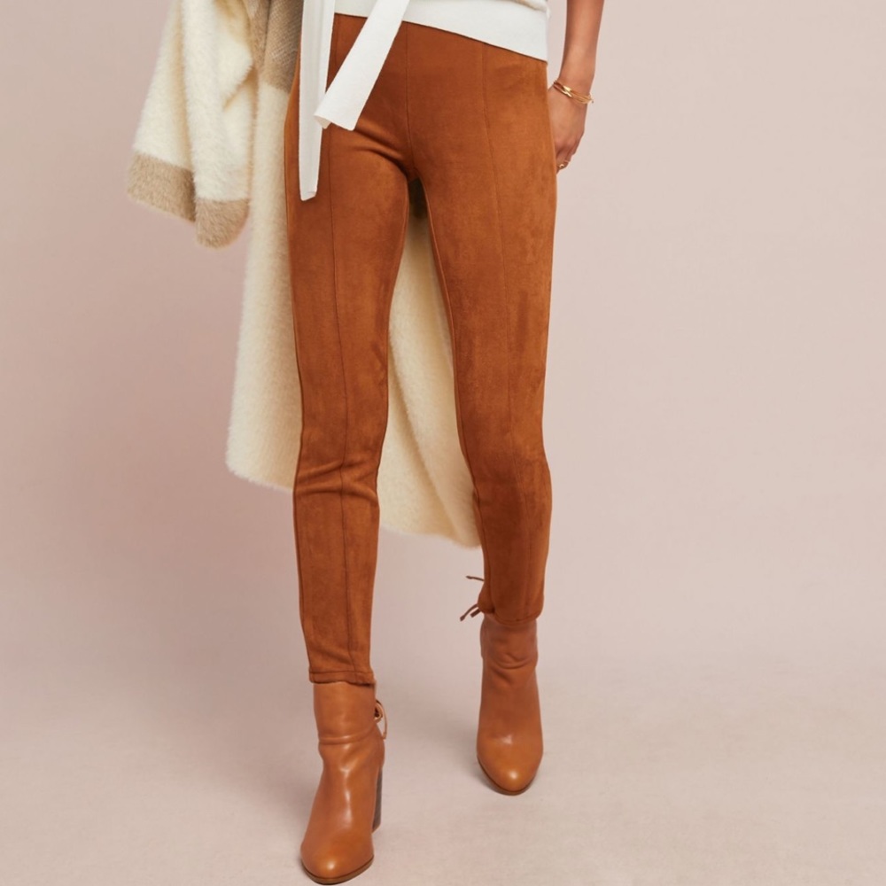 Anthropologie Faux Suede Leggings NWT Sz 27